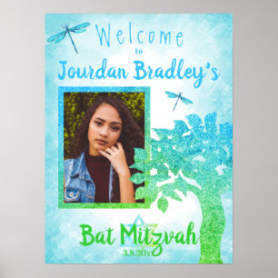 Türkise und grüne Willkommensschilder für eine Par Poster