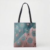 Türkise und Kupfer Löwenzahnblumen Tasche (Vorderseite)