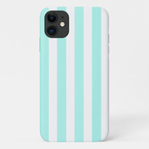 Türkise und weiße Bonbonstreifen Case-Mate iPhone Hülle