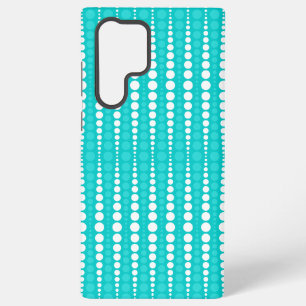 Türkise und weiße Punkte-Handyhülle Samsung Galaxy Hülle