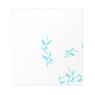 Türkise weiße Blätter Muster Produkt Notizblock