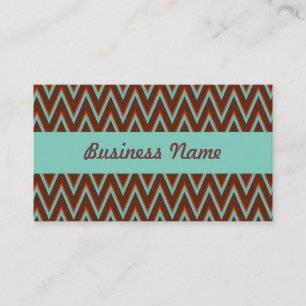 Türkise Zig Zag Business Card Visitenkarte