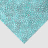 Türkise Zigzag Muster Seidenpapier (Ausschnitt)