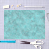 Türkise Zigzag Muster Seidenpapier (Handwerk)