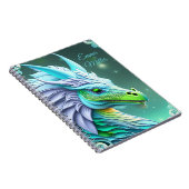 Türkiser Drache, fantasievolle Digital Art Notizblock (Rechte Seite)