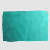 Türkiser Gradient geometrisches Netzmuster Golfhandtuch (Horizontal)