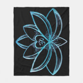 Türkiser Lotus Fleecedecke (Vorderseite)
