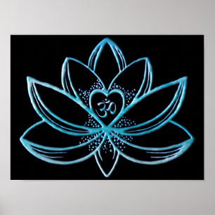 Türkiser Lotus Poster