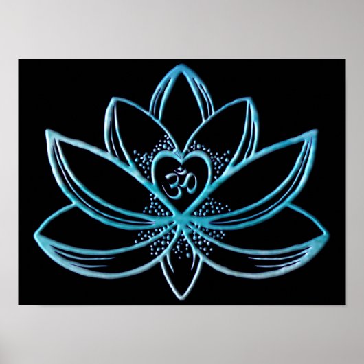 Türkiser Lotus  Poster (Vorne)