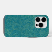 Türkiser Marmor iPhone Hülle (Rückseite (Horizontal))