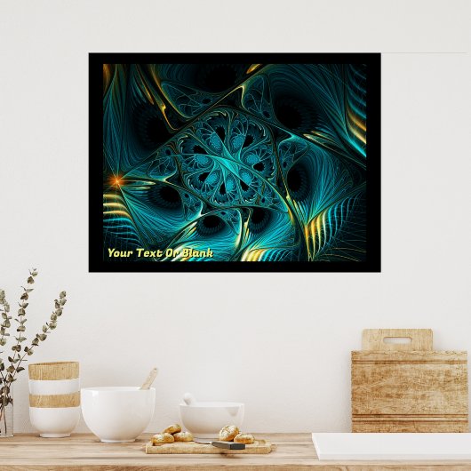 Türkiser Strom Poster (Küche)