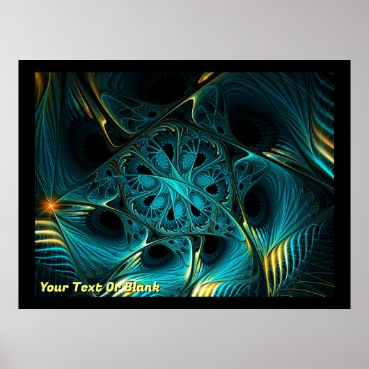 Türkiser Strom Poster (Vorne)