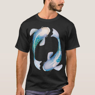 Türkiser Zen Koi Fisch T-Shirt