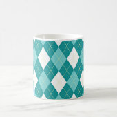 Türkises Argyle-Muster Kaffeetasse (Mittel)