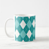 Türkises Argyle-Muster Kaffeetasse (Links)