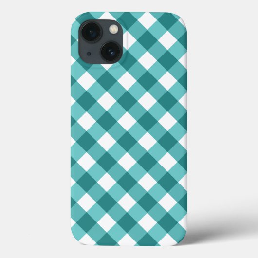 Türkises Gingham Case-Mate iPhone-Case iPhone Hülle (Rückseite)