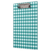 Türkises Gingham Klemmbrett (Links)