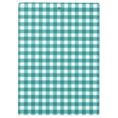 Türkises Gingham Klemmbrett (Rückseite)