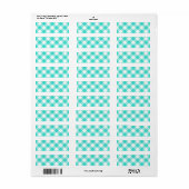 Türkises Gingham-Muster (Vorne)