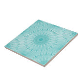 Türkises Metallic Mandala-Muster Fliese (Seite)
