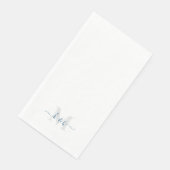 Türkises Monogramm Swash-Schrift Weiß  Serviette (Ecke)
