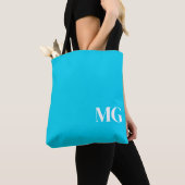 Türkises Monogramm Tasche (Von Nahem)