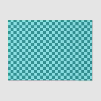 Türkises Schachbrettmuster Seidenpapier