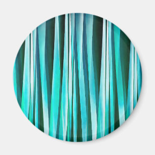 Türkises und Cyan-Ozean-Streifenlinienmuster Magnet