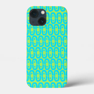 Türkises und Limettengrün geometrisches Muster Case-Mate iPhone Hülle