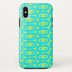 Türkises und Limettengrün geometrisches Muster Case-Mate iPhone Hülle