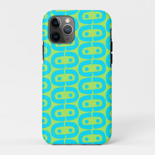 Türkises und Limettengrün geometrisches Muster Case-Mate iPhone Hülle