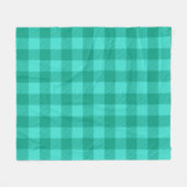 Türkises und Türkisblaues Gingham-Karo-Design Fleecedecke (Vorderseite (Horizontal))