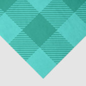 Türkises und Türkises Gingham Karo Design Seidenpapier (Ausschnitt)