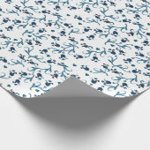 Türkises Wasserfarben Boho Geschenkpapier (Ecke)