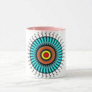 Türkises Zen-Mandala Tasse