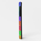 Türkiseulen-Regenbogen-Glitter Case-Mate iPhone Hülle (Hinten/Links)