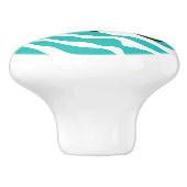 Türkisfarben Aquamarin Keramikknauf (Seitenansicht)