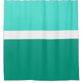 Türkisfarben Aquamarine Farbblockstilgestaltung Duschvorhang (Vorderseite)