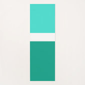 Türkisfarben Aquamarine Farbblockstilgestaltung Yogamatte (Vorderseite)