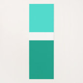 Türkisfarben Aquamarine Farbblockstilgestaltung Yogamatte (Rückseite)