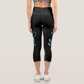 Türkisfarben Atmen Capri Leggings (Rückseite)