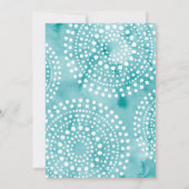 Türkisfarben Bali Boho Hochzeit Einladung (Rückseite)