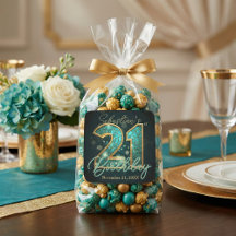 Türkisfarben Blau Gold Mosaik Achat 21. Geburtstag