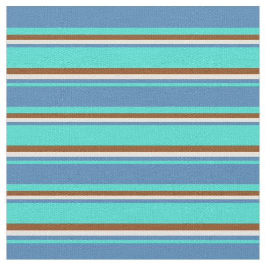 Türkisfarben, blau, hellblau und braun stoff (Nahaufnahme)