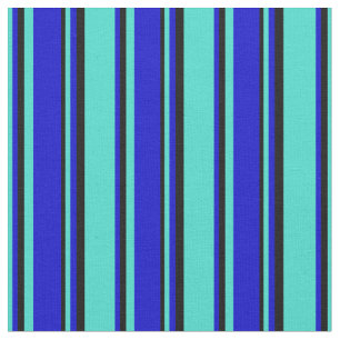 Türkisfarben, Blau und schwarz gefärbtes Muster Stoff