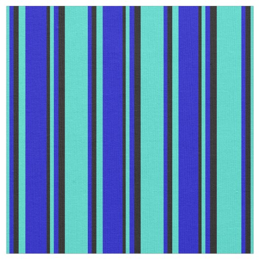 Türkisfarben, Blau und schwarz gefärbtes Muster Stoff (Nahaufnahme)
