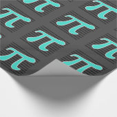 Türkisfarben, blaugrünes Pi-Symbol Geschenkpapier (Ecke)