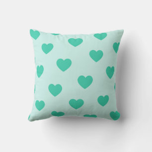 Türkisfarben Cozy Modern Romantisch Chic Herz  Kissen