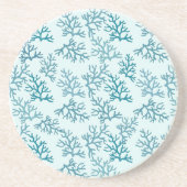 Türkisfarben des Korallenriffs passen sich im Hint Getränkeuntersetzer (Vorne)