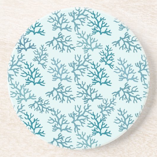 Türkisfarben des Korallenriffs passen sich im Hint Getränkeuntersetzer (Vorne)